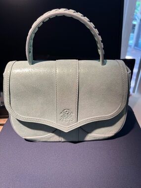 Mini Aura Mint Suede Leather Handbag